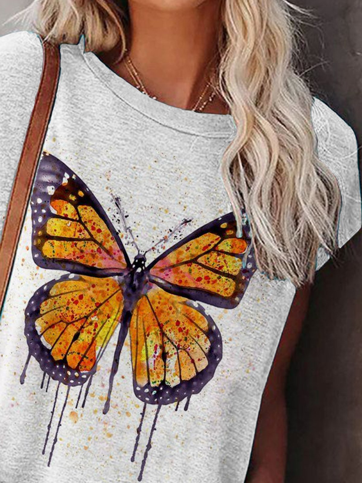 Short Sleeve Butterfly Casual Shirts & Tops