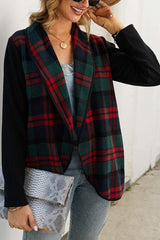 OL Winter Street Style Plaid Coat