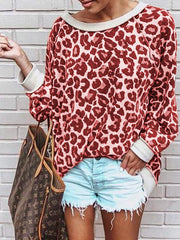 Colorful Leopard Autumn Long Sleeve Sweatshirts