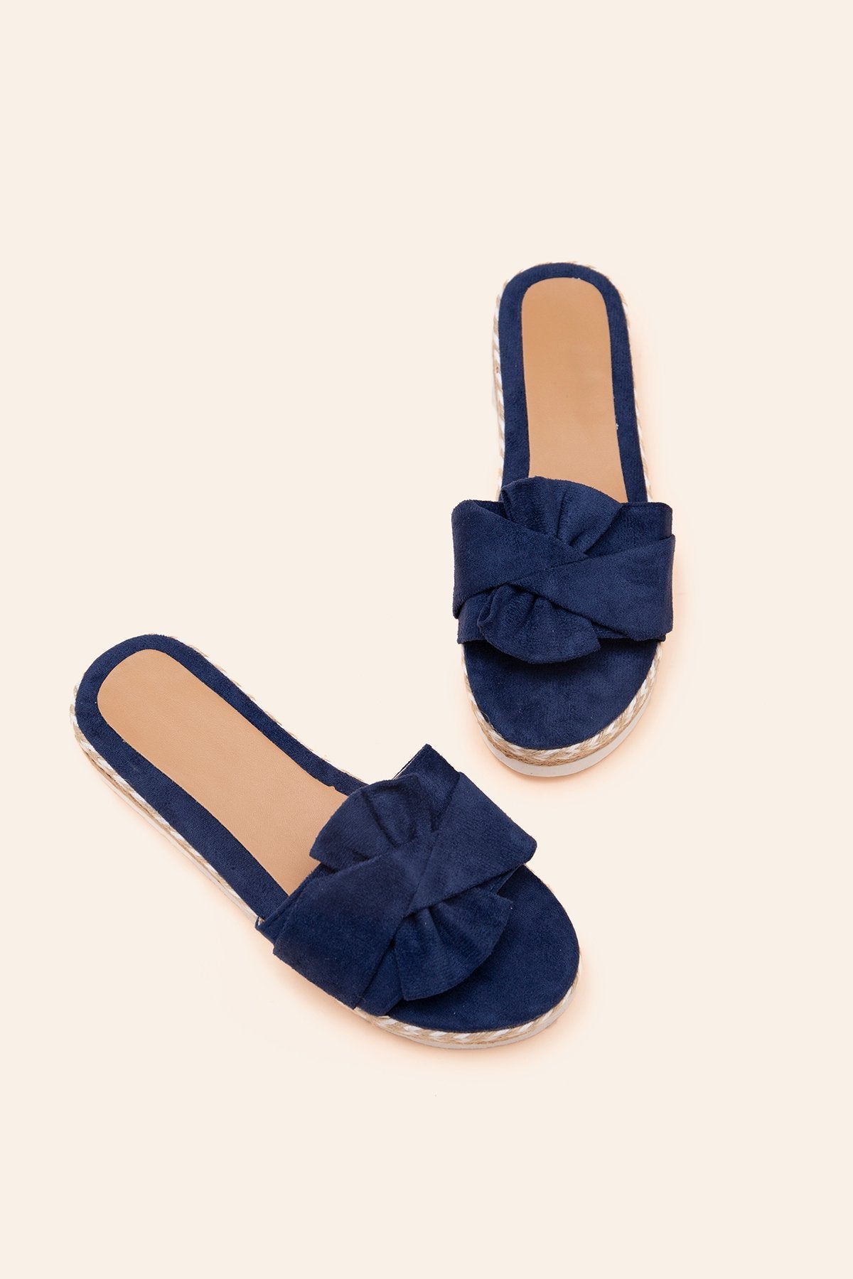 Women Casual Daily Comfy Bowknot Slip On Sandals