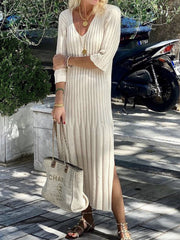 Casual Loosen Crew Neck Dresses