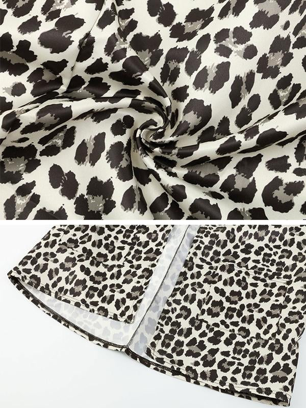 Fashion Leopard Print Hooded Woman Coats