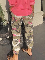 Camouflage printed casual women clothing loose long pants