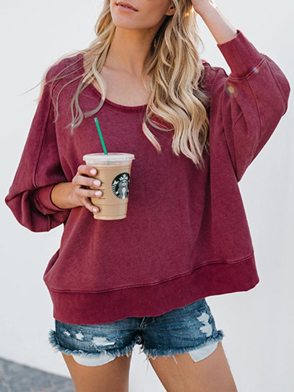 Fashion Backless Woman Long Sleeve Sweatshirt