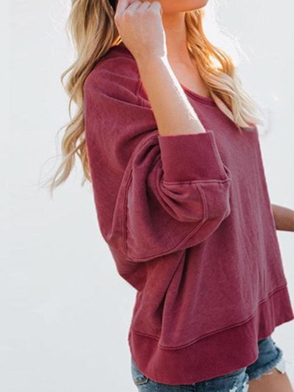 Fashion Backless Woman Long Sleeve Sweatshirt