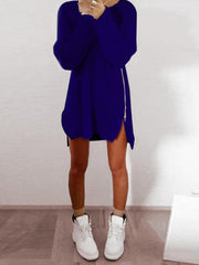 Round Collar Casual Long Sleeve Oversize Sweater