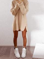 Round Collar Casual Long Sleeve Oversize Sweater