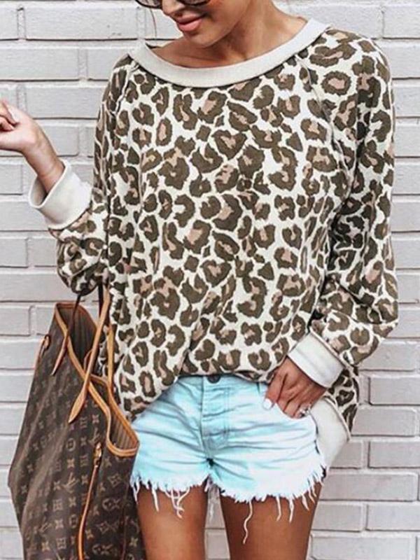Colorful Leopard Autumn Long Sleeve Sweatshirts