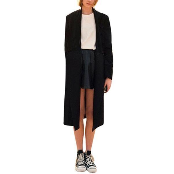 Women's Open Front Trench Coat Casual Long Cloak Cardigan