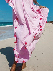 Casual loose cotton and linen dress