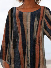 Printed Long Sleeve Vintage Shirts & Tops
