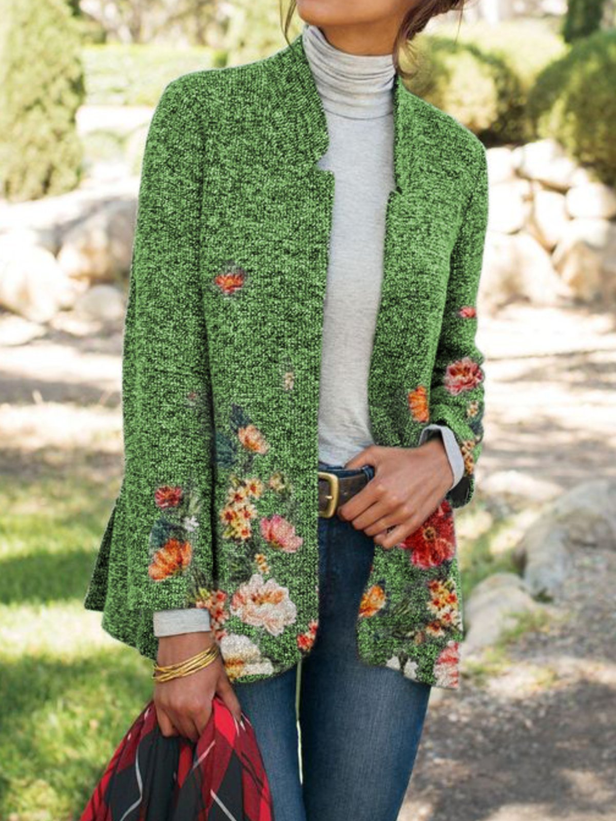 Cotton-Blend Long Sleeve Outerwear Jackets