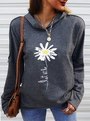Casual Hooded Plants Loosen Long Sleeve Sweatshirts