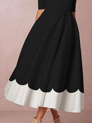 Deep V Neck Date Elegant Maxi Dress