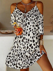 Casual holiday print dress