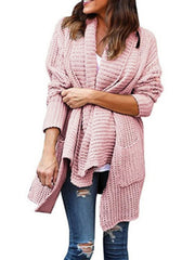 Pockets Shift Knitted Casual Sweater Cardigan