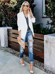 Fashion Lapel collar Women Plain OL Blazer Coats