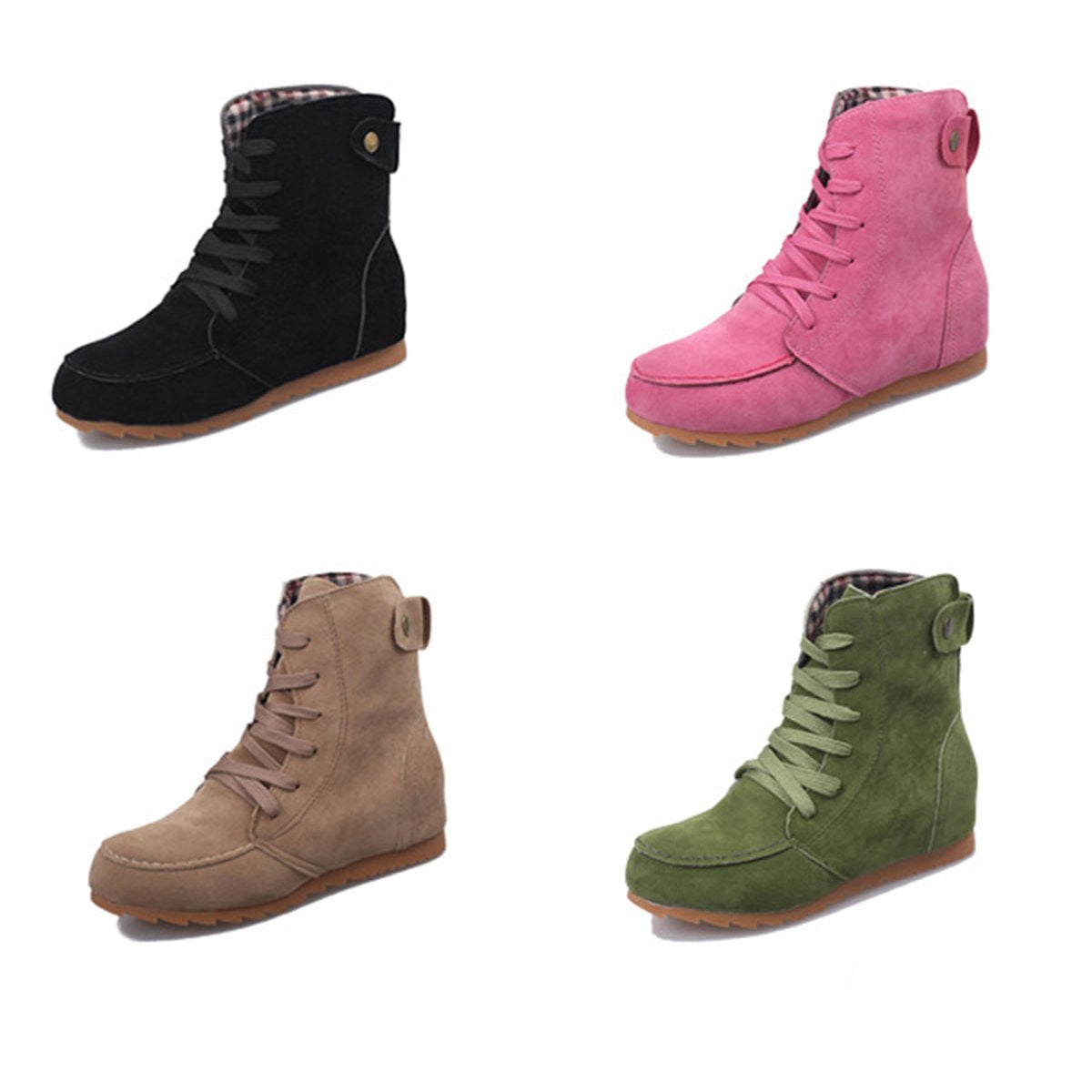 Woman Autumn Casual Tie High Leg Boots Increased Within Shoes