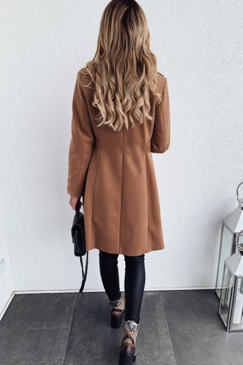 Solid Color Sexy Coat With Buttons(3 Colors)