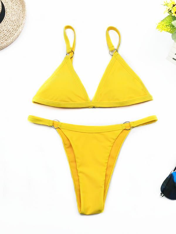 Chic Sexy plain Two-piece swimsuits bikini