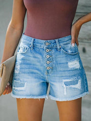 Blue butter design blue denim shorts short pants