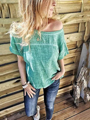 Casual Loose Summer Plain T-shirts