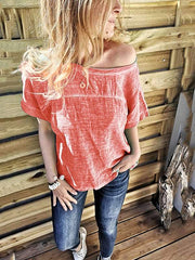 Casual Loose Summer Plain T-shirts