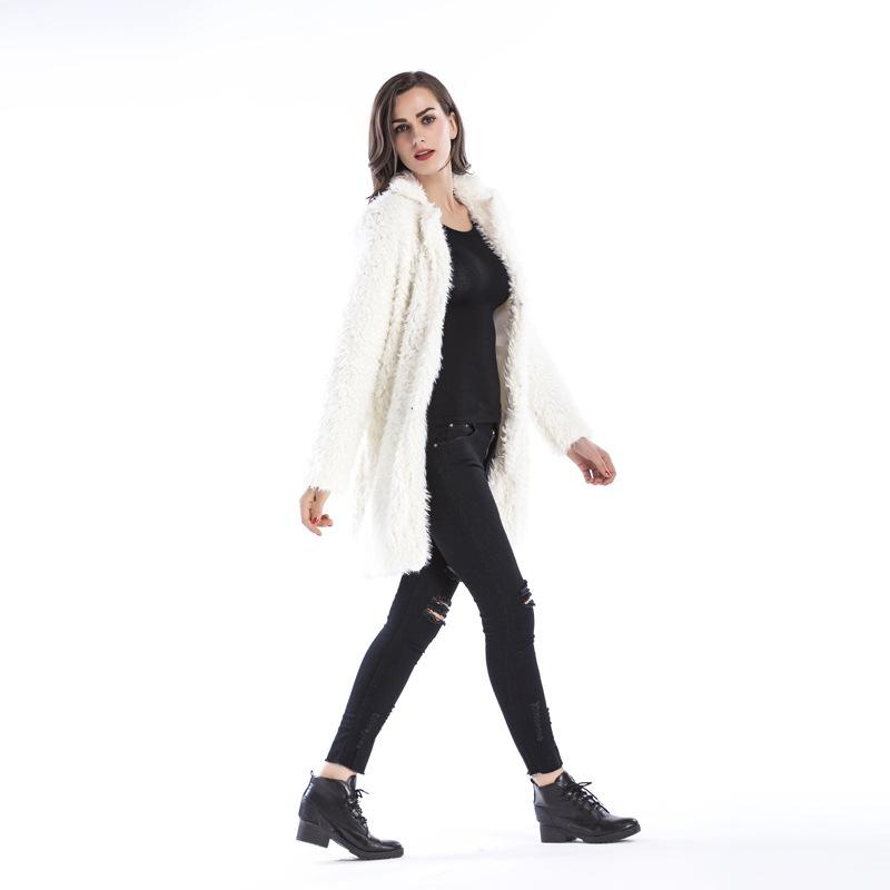 Women New Plush Lapel Coats