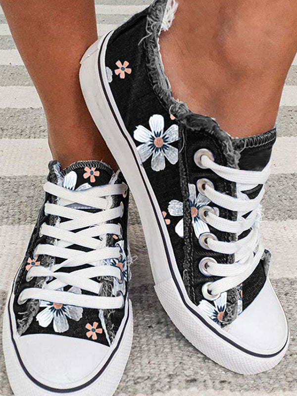 Women Fashion Floral casual shoes flats