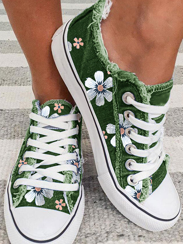 Women Fashion Floral casual shoes flats