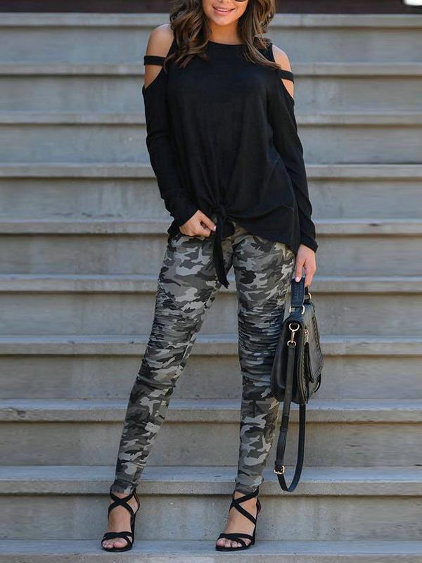 Fashion Camouflage Slim Pencil Pants