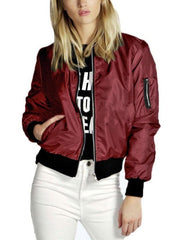 Cool Woman Plain Autumn Long Sleeve Jacket