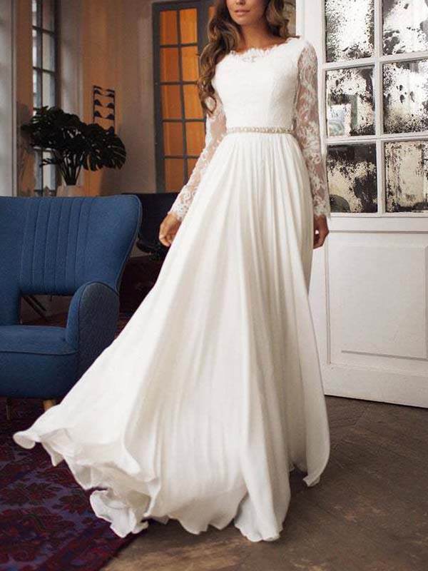 Sexy round neck long sleeves backless gown party dress evening dresses