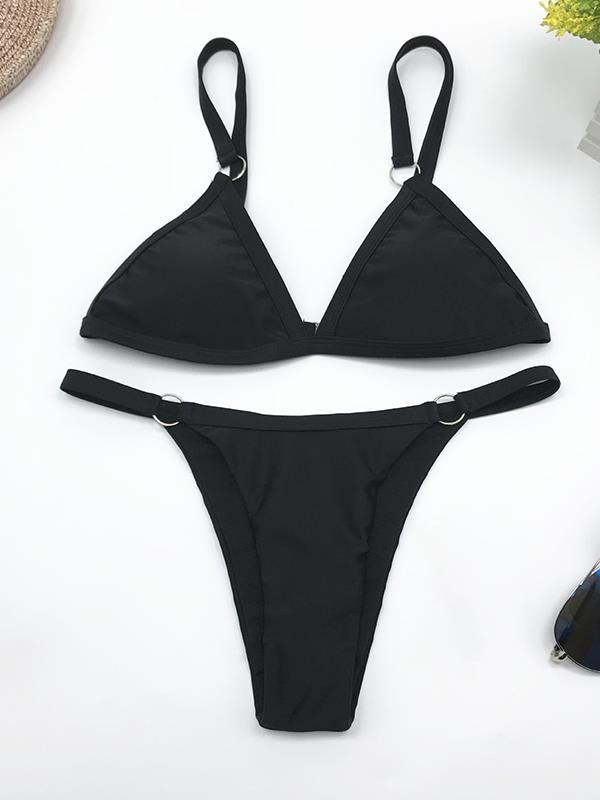 Chic Sexy plain Two-piece swimsuits bikini