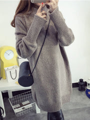 Casual H-line Knitted Long Sleeve Sweater