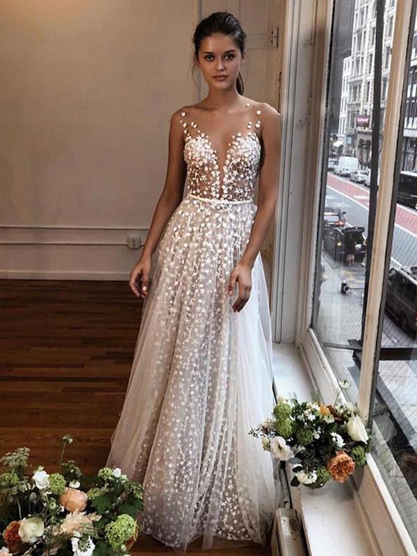 Sexy elegant v-neck see-through long maxi long party evening dresses