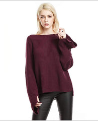 Fashion Pure Off shoulder Long sleeve Knit Sweaters