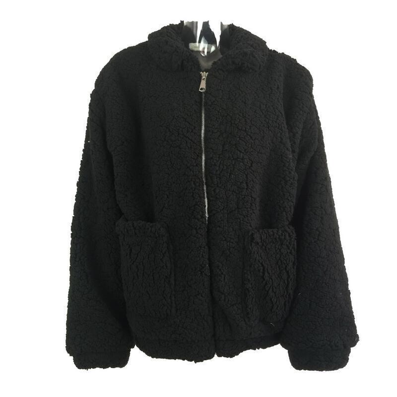 Women Casual   Long sleeve  Plush Coats