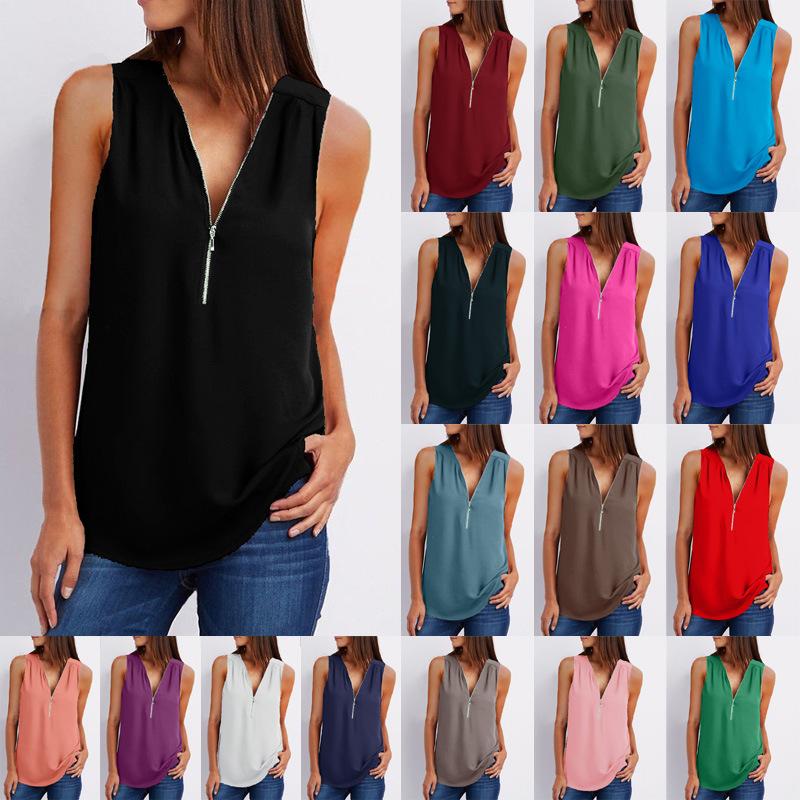 Fashion Loose Daily Chiffon Long Sleeve V Neck Vests