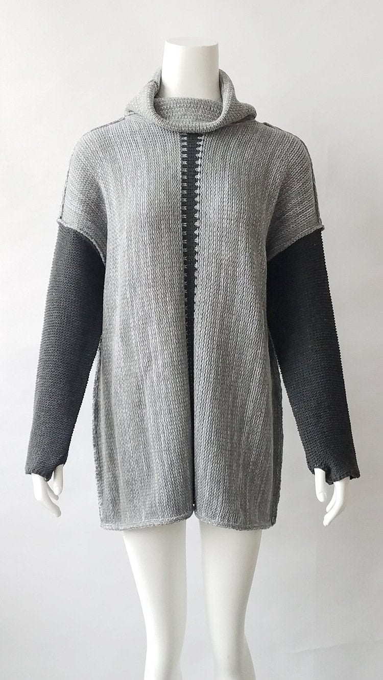 Women High collar Loose Knit Sweaters