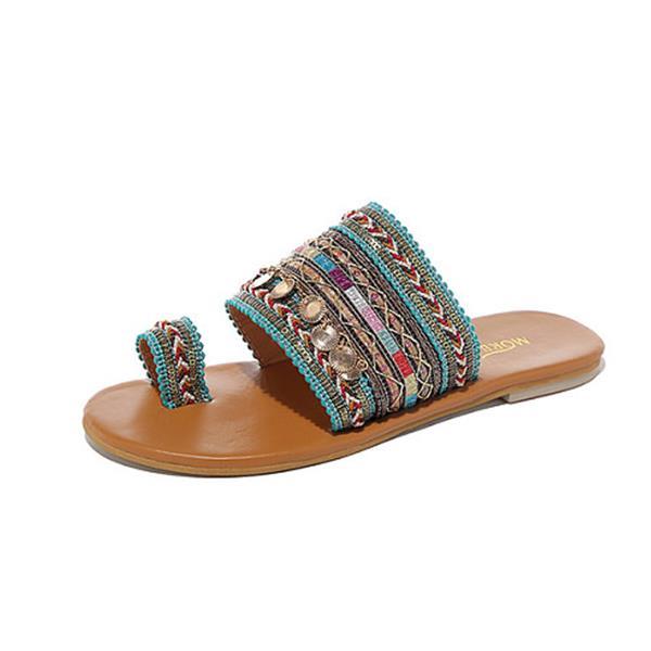 Elebrity Style Bohemian Slippers Sandals