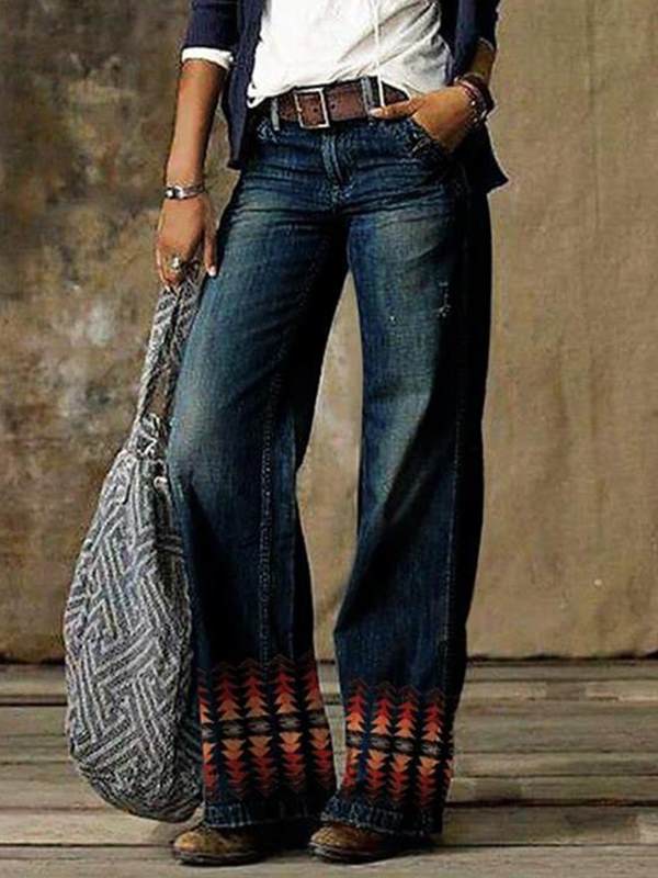 Women Wide leg pants Casual jeans