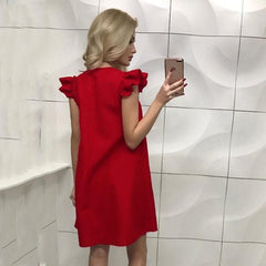 Pure Falbala Shift Dresses