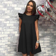 Pure Falbala Shift Dresses