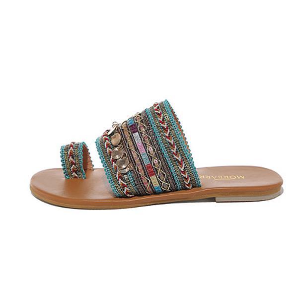 Elebrity Style Bohemian Slippers Sandals