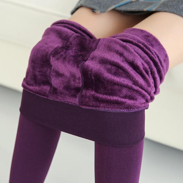 Autumn Winter Waist Support Cotton Velvet Seaweed Trample Feet Pants Render Pantyhose Thickening