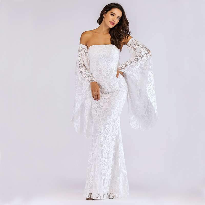 Sexy Off shoulder Lace Evening Dresses