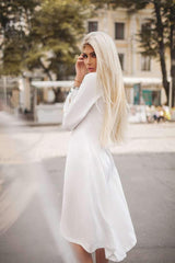 Casual Pure Long sleeve Maxi Dresses