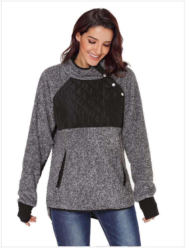 New Neck opening  Long sleeve Hoodies & Sweatshirts