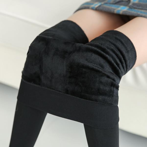 Autumn Winter Waist Support Cotton Velvet Seaweed Trample Feet Pants Render Pantyhose Thickening